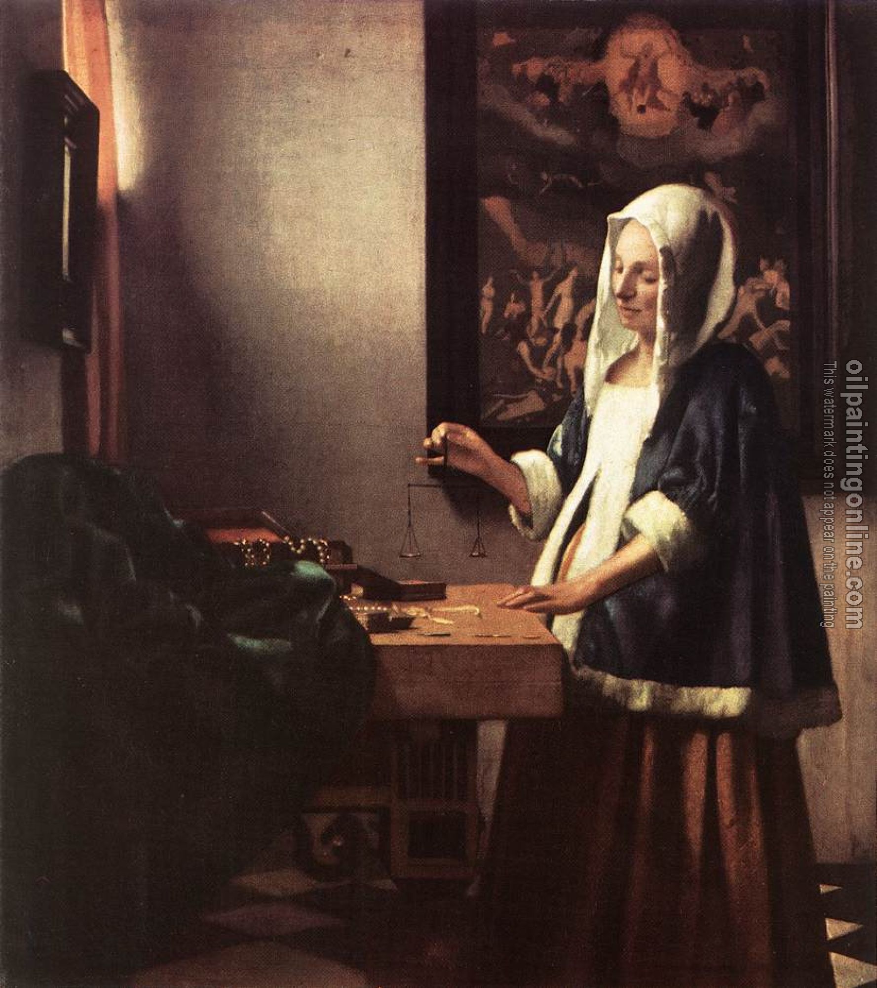 Vermeer, Jan - Woman Holding a Balance